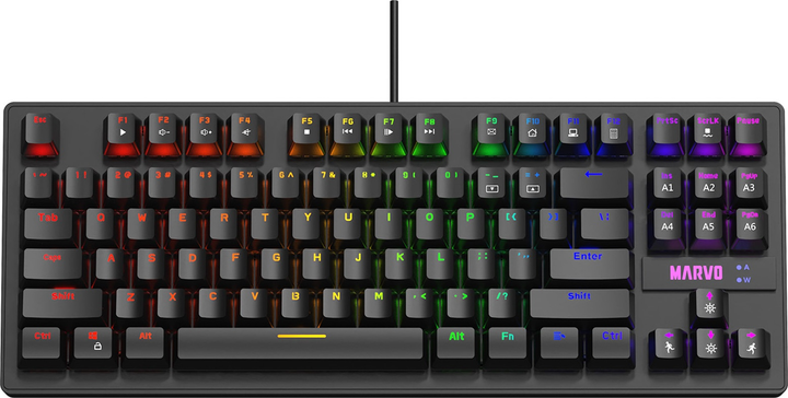 Клавіатура дротова Marvo KG901 Jixian Blue USB Black (KG901 CZ/SK) - зображення 1