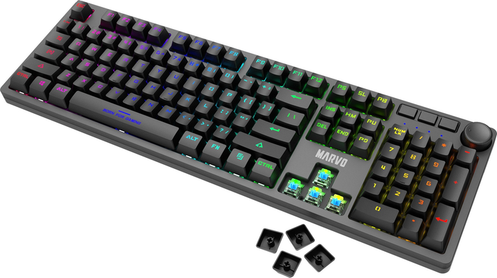 Klawiatura przewodowa Marvo KG954 Jixian Blue USB Black (KG954 EN) - obraz 4