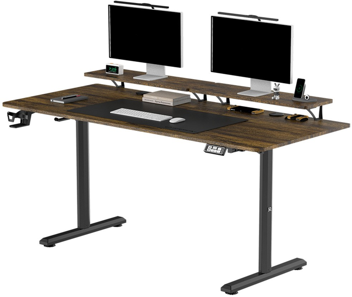 Biurko gamingowe ULTRADESK Highlander XXL Brown (UDESK-HGXL-OD) - obraz 1