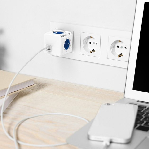 Розгалужувач мережі Cubenest PowerCube Original USB A+C PD 20W Blue (PC220BL) - зображення 4