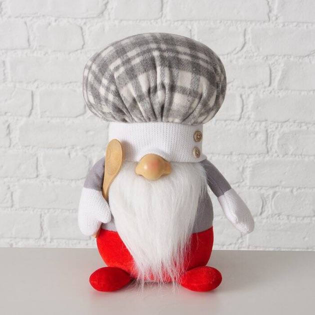 Фігурка кухаря Boltze COOKY текстильна сіра 28 см (5902973444315) - зображення 6