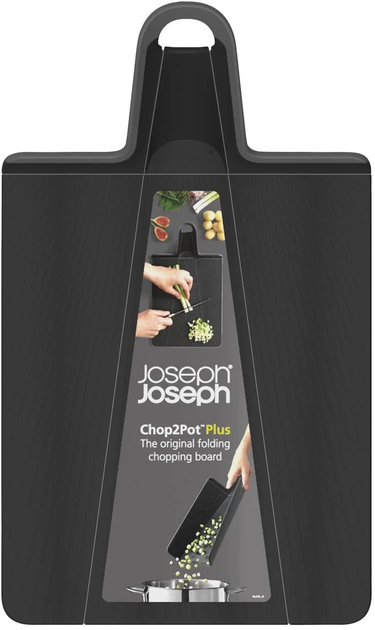 Deska do krojenia Joseph Joseph Chop2Pot składana czarna 21.8x38 cm (5028420005066) - obraz 2