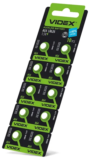 Батарейка лужна Videx AG 4 (LR626) BLISTER CARD 10 pcs - зображення 3
