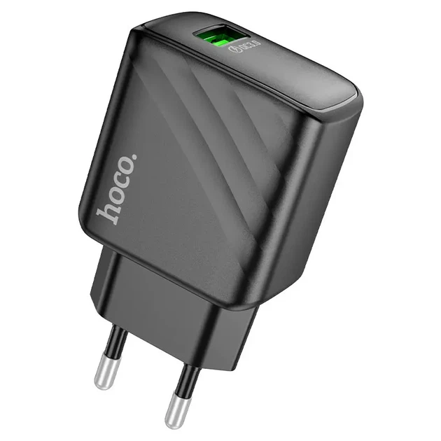 Мережеве зарядне HOCO CS21A 1USB QC3.0 18W black - Фото 2 Мережеве зарядне HOCO CS21A 1USB QC3.0 18W black - изображение 2