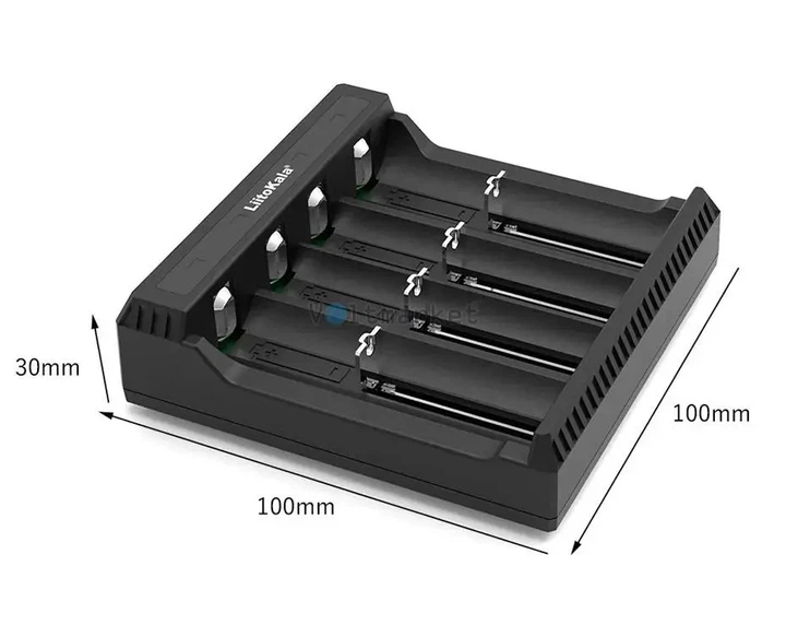 Зарядне LiitoKala Lii-L4 для 1-4 елементів 10440-26650 Li-Ion від USB - Фото 5 Зарядне LiitoKala Lii-L4 для 1-4 елементів 10440-26650 Li-Ion від USB - изображение 5
