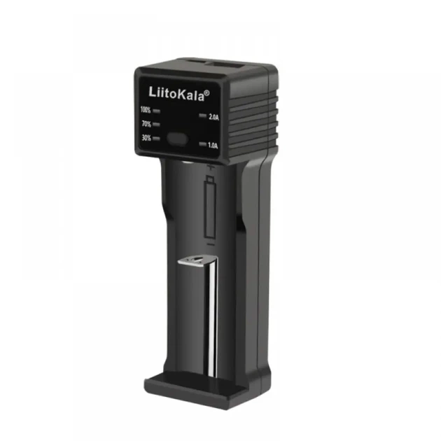 Зарядне LiitoKala Lii-100C для 1 елемента 10440-26700 Ni-Mh, Li-Ion, Li-Fe, від USB, 1-2А - Фото 2 Зарядне LiitoKala Lii-100C для 1 елемента 10440-26700 Ni-Mh, Li-Ion, Li-Fe, від USB, 1-2А - изображение 2