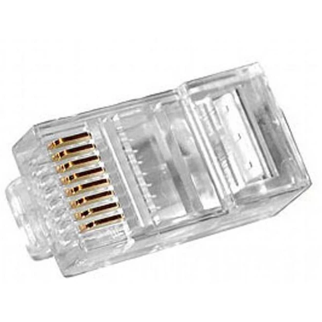 Конектор ATCOM RJ45 8p8c 100шт у пакеті білі 3796 - Фото 3 Конектор ATCOM RJ45 8p8c 100шт у пакеті білі 3796 - зображення 3