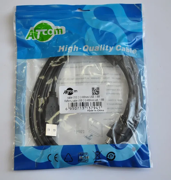 Кабель ATCOM USB - Mini ferit 1.8m 3794 - изображение 3