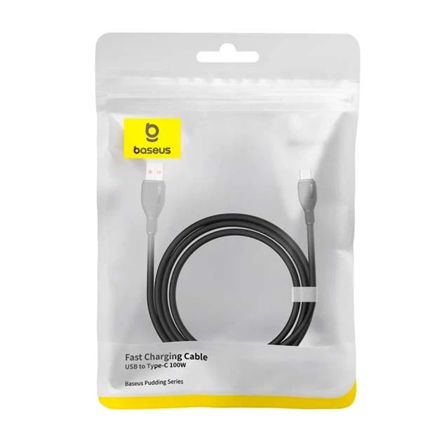 Кабель Baseus USB AM - Type-C Pudding Series P10355703111-00 100W 1.2m Black - зображення 3