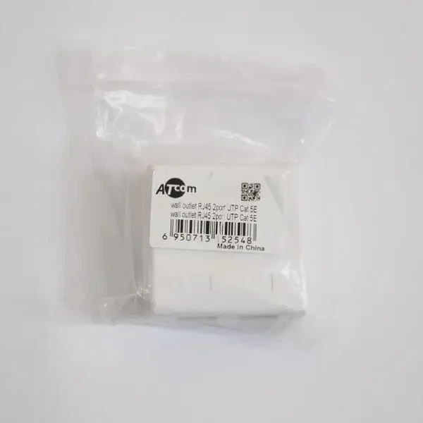 Розетка ATCOM UTP 8P8C RJ45 2 порти накладна біла 15254 - Фото 4 Розетка ATCOM UTP 8P8C RJ45 2 порти накладна біла 15254 - изображение 4