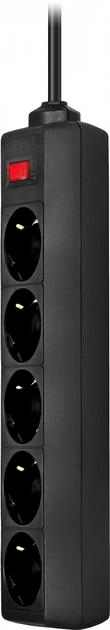 Мережевий фільтр DEFENDER ES 3m 5 розеток чорний - Фото 3 Мережевий фільтр DEFENDER ES 3m 5 розеток чорний - изображение 3