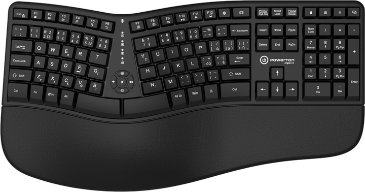 Klawiatura przewodowa Powerton LANA USB Black (WPK500E CZ/SK) - obraz 1