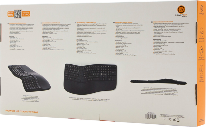 Klawiatura przewodowa Powerton LANA USB Black (WPK500E CZ/SK) - obraz 10