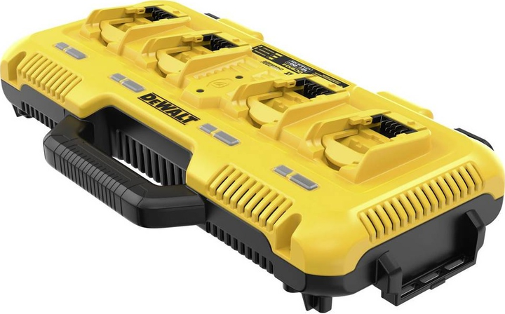 Зарядний пристрій для інструменту DeWalt 4-х портовий, струм зарядки 8 А (DCB104) - зображення 2