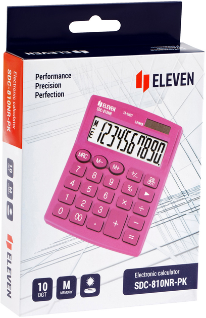 Калькулятор Eleven 10-розрядний Pink (SDC-810NRPKE) - зображення 4