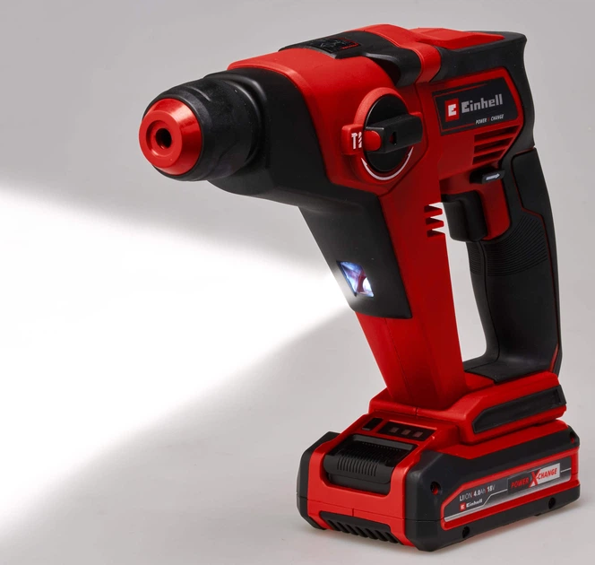 Перфоратор акумуляторний Einhell X-Change TE-HD 18/12 Li - Solo (4513970) - Фото 4 Перфоратор акумуляторний Einhell X-Change TE-HD 18/12 Li - Solo (4513970) - изображение 4