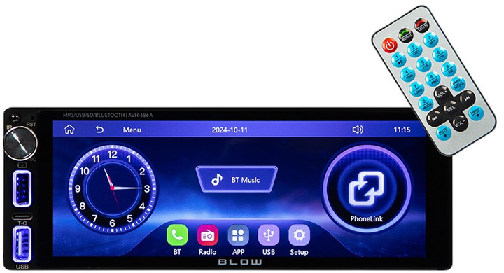 Radio samochodowe Blow AVH-686A (78-350#) (5900804143338) - obraz 1