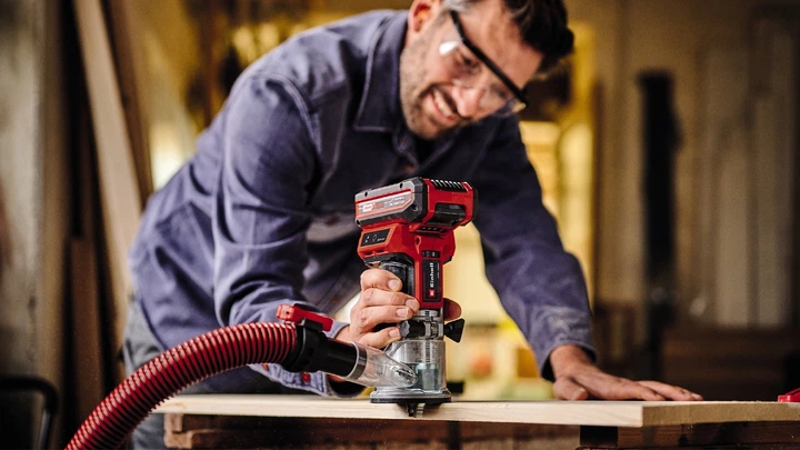 Фрезер кромковий акумуляторний безщітковий Einhell Professional X-Change TP-ET 18 Li BL - Solo (4350412) - изображение 13