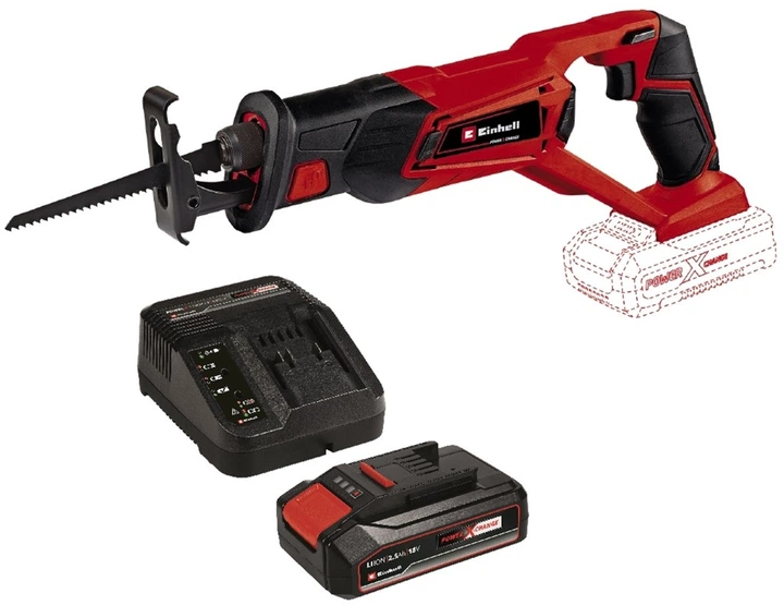 Шабельна ножівка аккумуляторна Einhell X-Change TE-AP 18/22 Li Kit 2.5 Aг (4326300K) - Фото 1 Шабельна ножівка аккумуляторна Einhell X-Change TE-AP 18/22 Li Kit 2.5 Aг (4326300K) - зображення 1