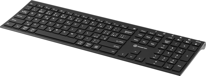 Klawiatura bezprzewodowa Powerton UltraSlim Multi-Device Bluetooth Black (WPKBUS-B CZSK) - obraz 3
