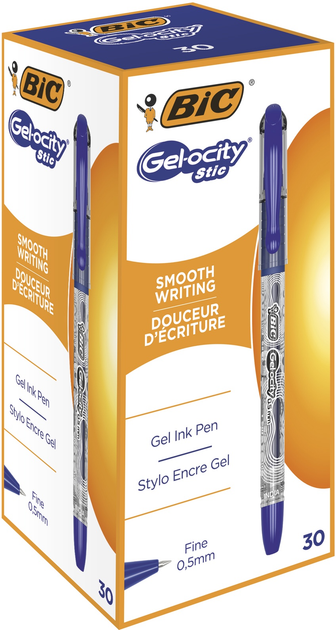 Набір гелевих ручок BIC Gelocity Stic Синій 0.5 мм 30 шт (3086123546295) - зображення 1