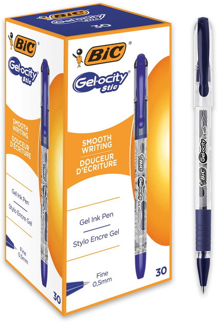 Набір гелевих ручок BIC Gelocity Stic Синій 0.5 мм 30 шт (3086123546295) - зображення 2