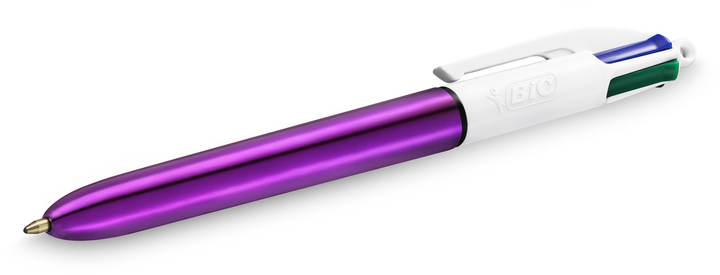 Набір кулькових ручок BIC 4 Colours Shine Purple 1 мм 12 шт (3086123502901) - зображення 3