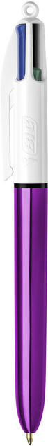 Набір кулькових ручок BIC 4 Colours Shine Purple 1 мм 12 шт (3086123502901) - зображення 4