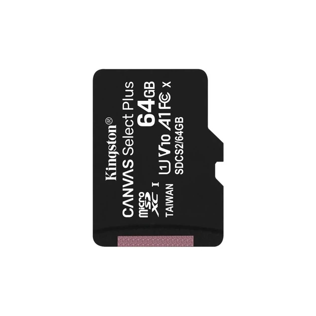 Картка пам'яті Kingston microSDXC 64 GB Canvas Select Plus Class 10 UHS-I U1 V10 A1 (SDCS2/64GBSP) - зображення 3