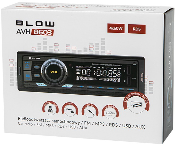 Radio samochodowe Blow AVH-8603 (78-228#) (5900804054542) - obraz 6