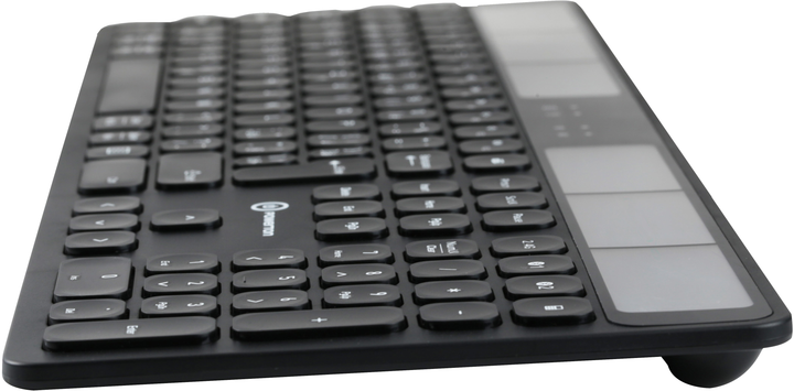 Klawiatura bezprzewodowa Powerton SolarSlim Multi-Device Bluetooth Black (WPKBSS-B CZSK) - obraz 6