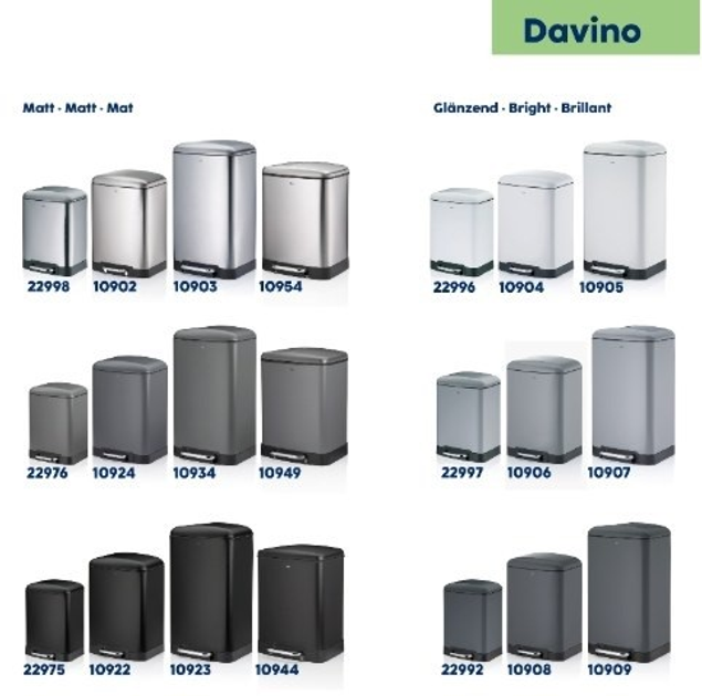 Відро для сміття Kela Davino біле 30 л (4025457109058) - зображення 3
