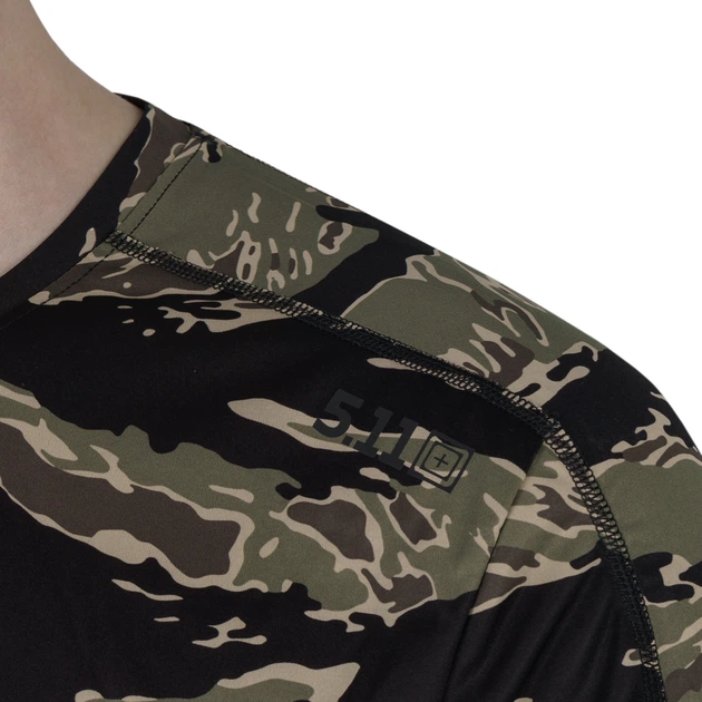 Футболка тактична потовідвідна 5.11 Tactical No Mercy PT-R Short Sleeve Top Tiger Camo XL (82133-1268) - Фото 5 Футболка тактична потовідвідна 5.11 Tactical No Mercy PT-R Short Sleeve Top Tiger Camo XL (82133-1268) - зображення 5