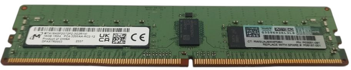 Оперативна память HP DDR4-2933 16384MB PC4-23400 ECC Registered (P00920-B21) (VND340036L) - Уцінка - зображення 2