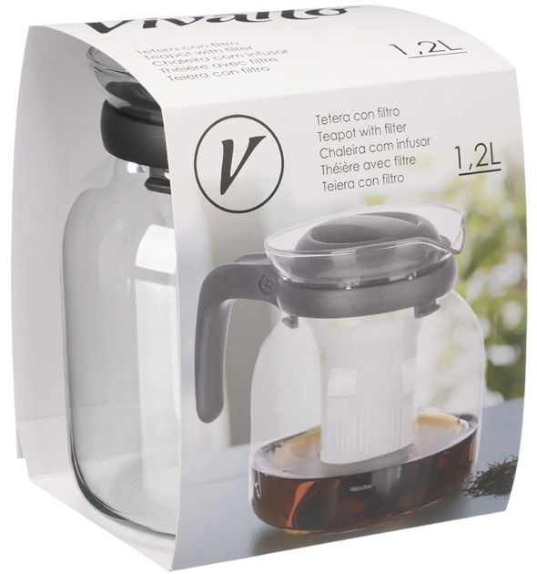 Dzbanek Vivalto Szklany z zaparzaczem 1.2 l (8430852106643) - obraz 4