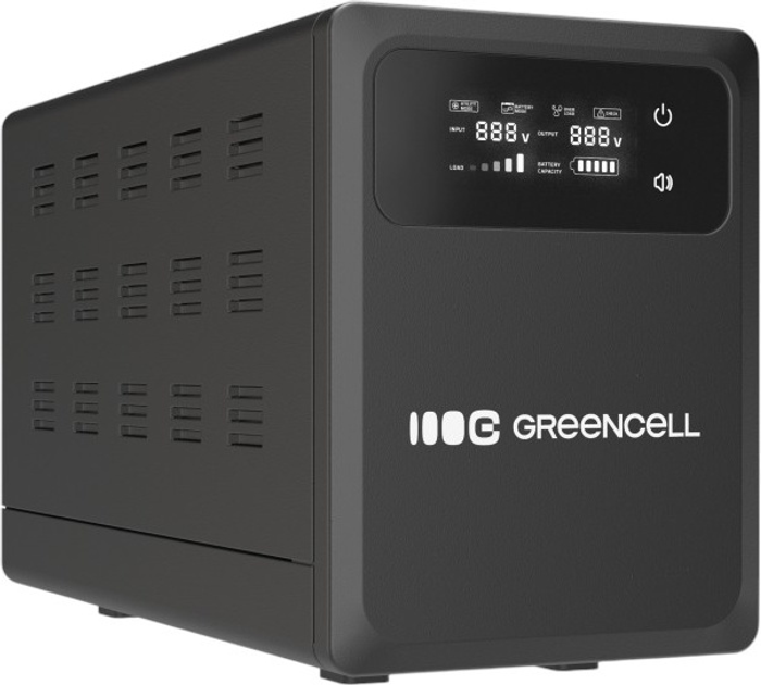 ДБЖ Green Cell PowerCore 1000Вт/1500ВА (UPSLPPC1000) - зображення 5