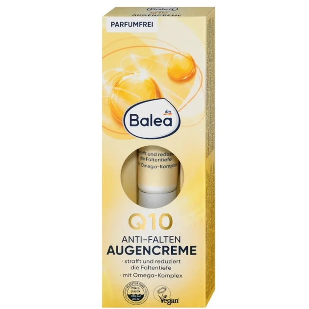 Крем для кожи вокруг глаз Balea Q10 Anti-Falten Augencreme с коэнзимом Q10, 15 мл - Фото 3 Крем для кожи вокруг глаз Balea Q10 Anti-Falten Augencreme с коэнзимом Q10, 15 мл - изображение 3