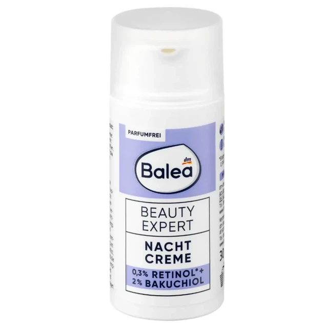 Ночной крем Balea Nachtcreme Beauty Expert с ретинолом 0,3%, 2% бакучиола, 30 мл - изображение 2