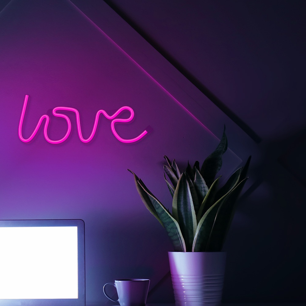 Dekoracyjny neon LED szyld Forever Light LOVE 35 x 13 cm (RTV100208) - obraz 4