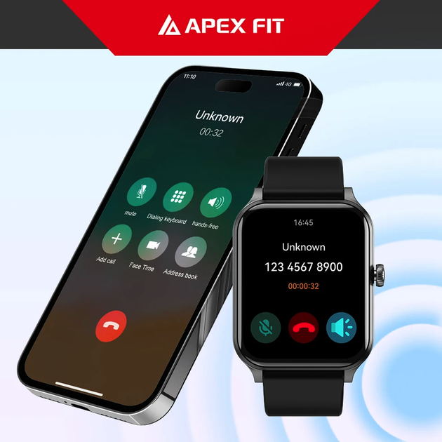 Смарт часы Apex Fit M03 Black (звонки, пульсометр, оксиметр) - изображение 9