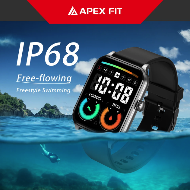 Смарт часы Apex Fit M03 Black (звонки, пульсометр, оксиметр) - изображение 10