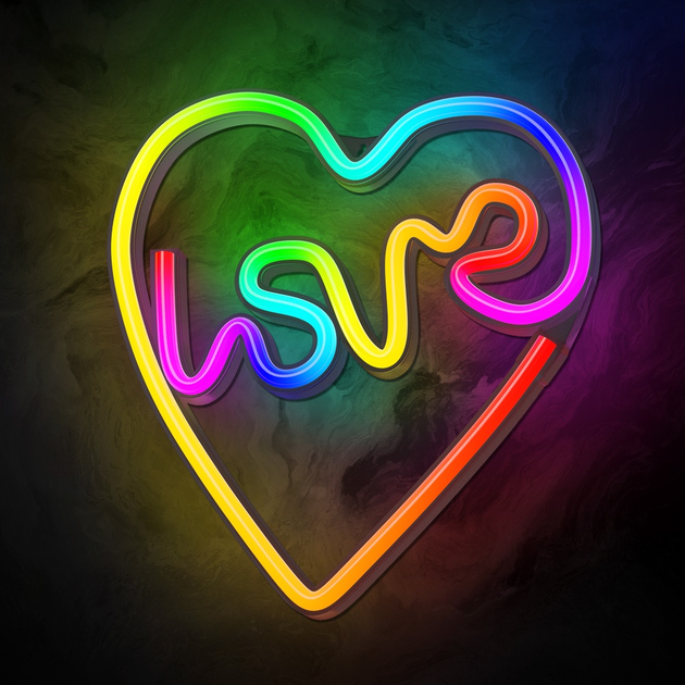 Декоративна неонова LED вивіска Forever Light LOVE IN HEART FLRN02 28 x 25.5 см (RTV100439) - зображення 2
