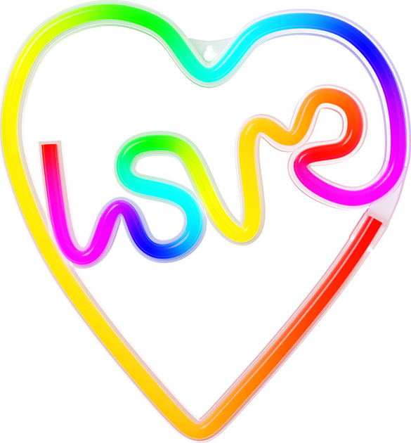 Декоративна неонова LED вивіска Forever Light LOVE IN HEART FLRN02 28 x 25.5 см (RTV100439) - зображення 1
