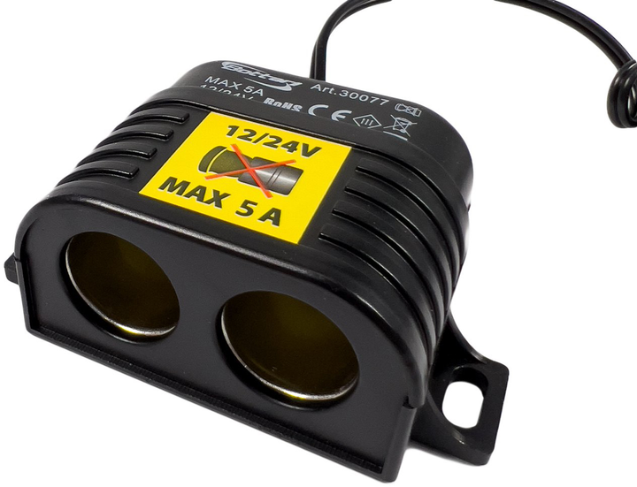 Розгалужувач прикурювача Bottari Two Sockets 12/24В (8052194300772) - зображення 2
