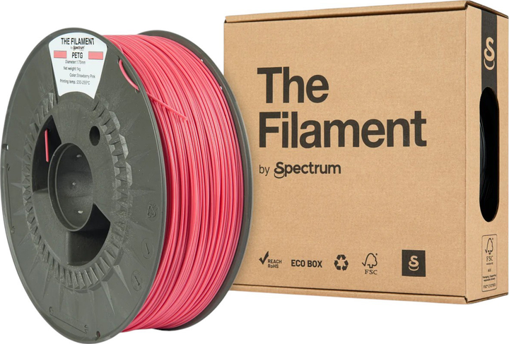 Filament do drukarek 3D Spectrum PETG 1.75 mm 1 kg Pink (TF-24025) - obraz 1