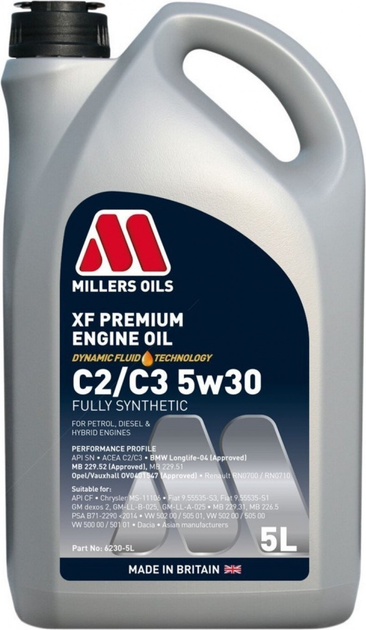 Olej silnikowy Millers Oils XF Premium 5W30 5 l (5024081623052) - obraz 2
