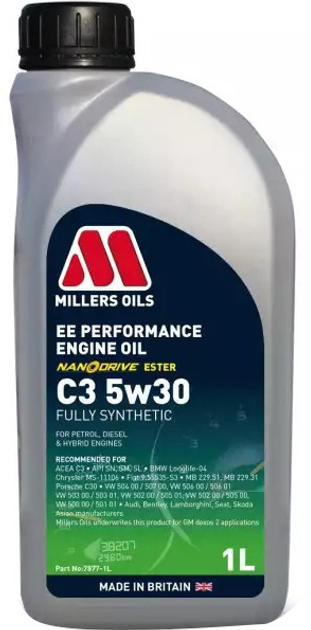 Olej silnikowy Millers Oils EE Performance 5W30 1 l (5024081787716) - obraz 1