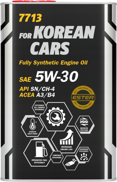 Olej silnikowy Mannol 7713 O.E.M. for Korean Cars 5W30 4 l (4036021401508) - obraz 1