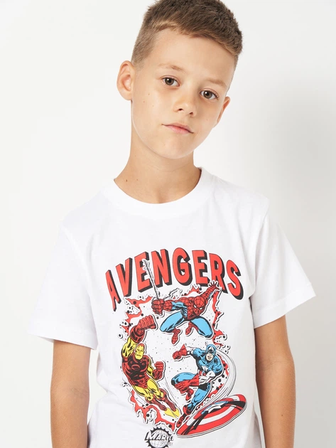 Детская футболка для мальчика Disney Avengers C YE10020 98-104 см Белая (3609088068284) - изображение 4