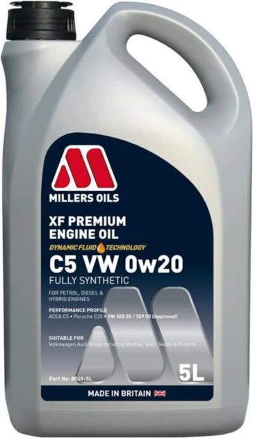 Olej silnikowy Millers Oils XF Premium 0W20 5 l (5024081804956) - obraz 1